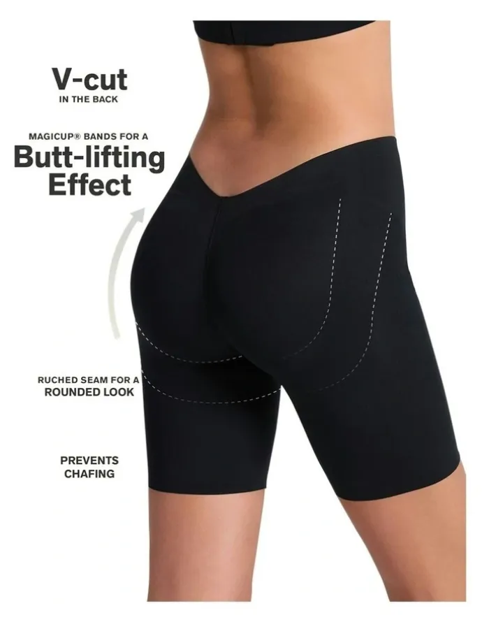 Leonisa InvisiPlunge Undetectable Low Back Shapewear Shorts in Black
