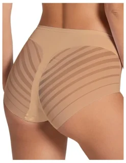 Leonisa Lace Stripe Undetectable Seamless Shaping Brief in Nude