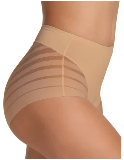 Leonisa Lace Stripe Undetectable Seamless Shaping Brief in Nude