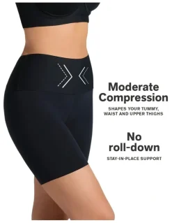 Leonisa Power Stay Slip Seamless Shapewear And Anti-Chafe Shorts in Black