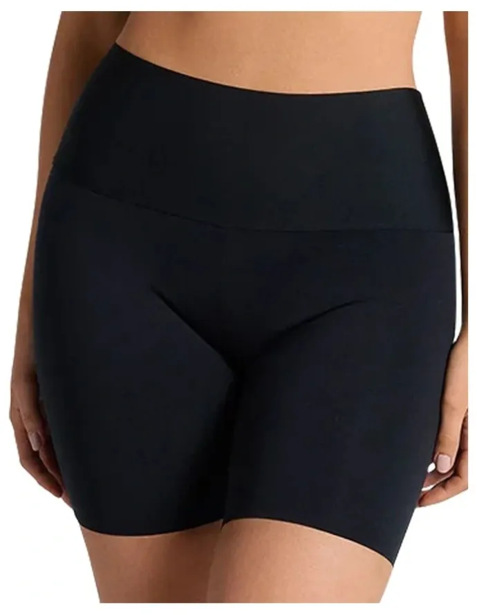 Leonisa Power Stay Slip Seamless Shapewear And Anti-Chafe Shorts in Black