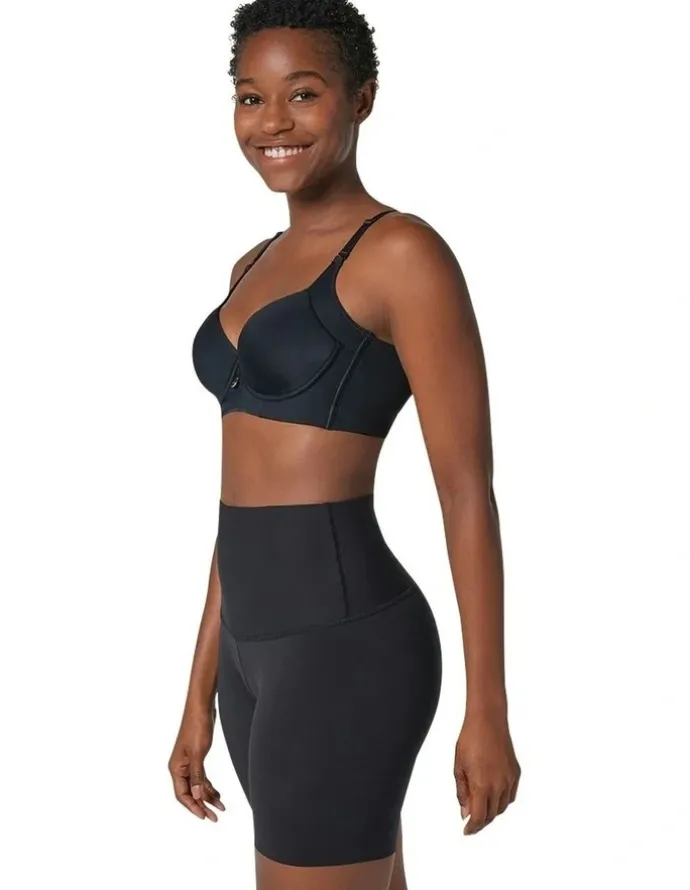 Leonisa PowerShorts Tummy Control & Anti-Chafe Shorts in Black