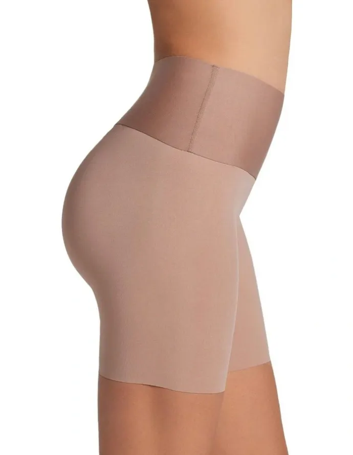 Leonisa PowerStay Slip Seamless Shapewear & Anti-Chafe Short in Brown