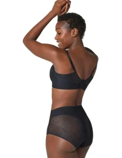 Leonisa Sheer Undetectable Medium Control High Waist Shaping Brief in Black