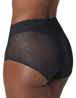 Leonisa Sheer Undetectable Medium Control High Waist Shaping Brief in Black