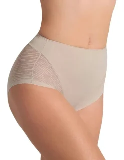 Leonisa Sheer Undetectable Medium Control High Waist Shaping Brief in Nude