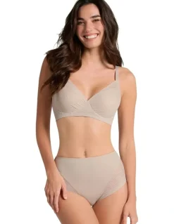 Leonisa Sheer Undetectable Medium Control High Waist Shaping Brief in Nude