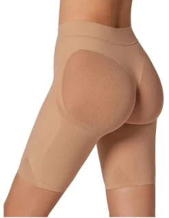Leonisa Smart Shape Well-Rounded Butt Lift Shaping Shorts in Soft Natural