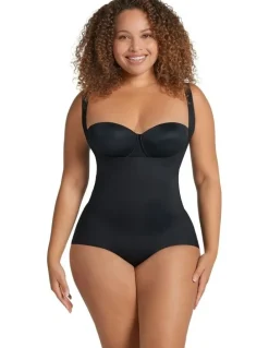 Leonisa SmartCore Low Back Classic Sculpting Cupless Body Shaper in Black