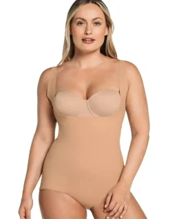 Leonisa SmartCore Low Back Classic Sculpting Cupless Body Shaper in Golden Beige