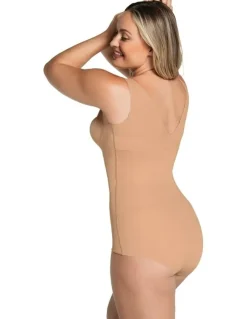 Leonisa SmartCore Low Back Classic Sculpting Cupless Body Shaper in Golden Beige