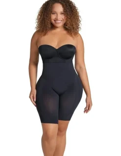 Leonisa SmartShape Extra-High Waist Thigh And Tummy Control Short in Black