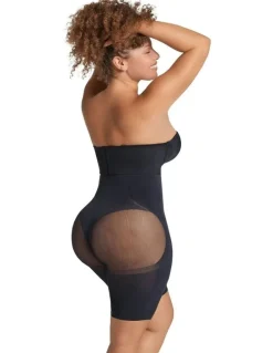 Leonisa SmartShape Extra-High Waist Thigh And Tummy Control Short in Black