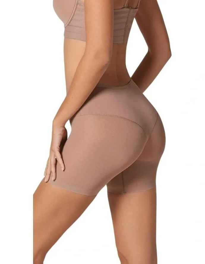 Leonisa Truly Undetectable Sheer Tummy Control Short in Brown