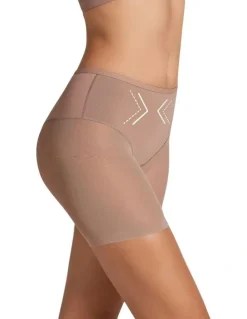 Leonisa Truly Undetectable Sheer Tummy Control Short in Brown