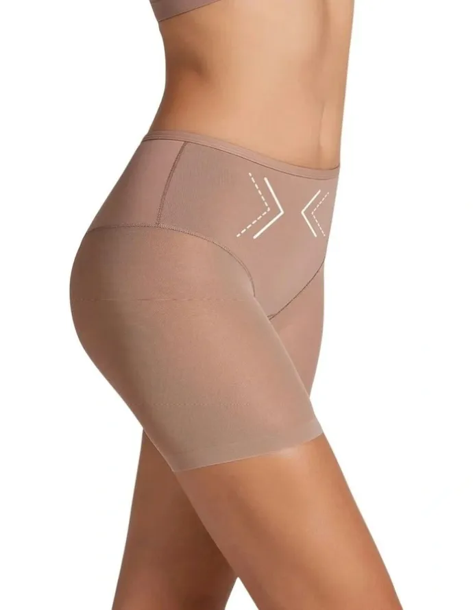 Leonisa Truly Undetectable Sheer Tummy Control Short in Brown
