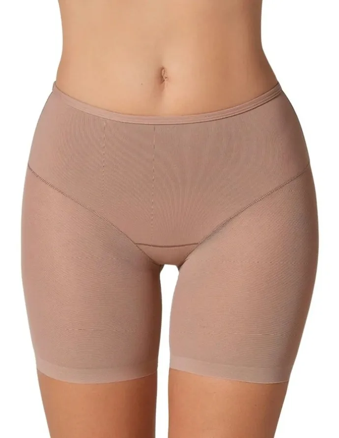 Leonisa Truly Undetectable Sheer Tummy Control Short in Brown