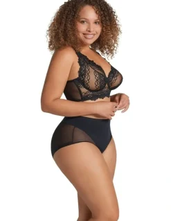 Leonisa Truly Undetectable Comfy Sheer Shaping Brief in Black
