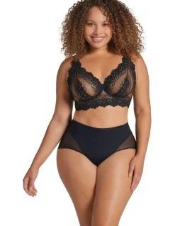 Leonisa Truly Undetectable Comfy Sheer Shaping Brief in Black