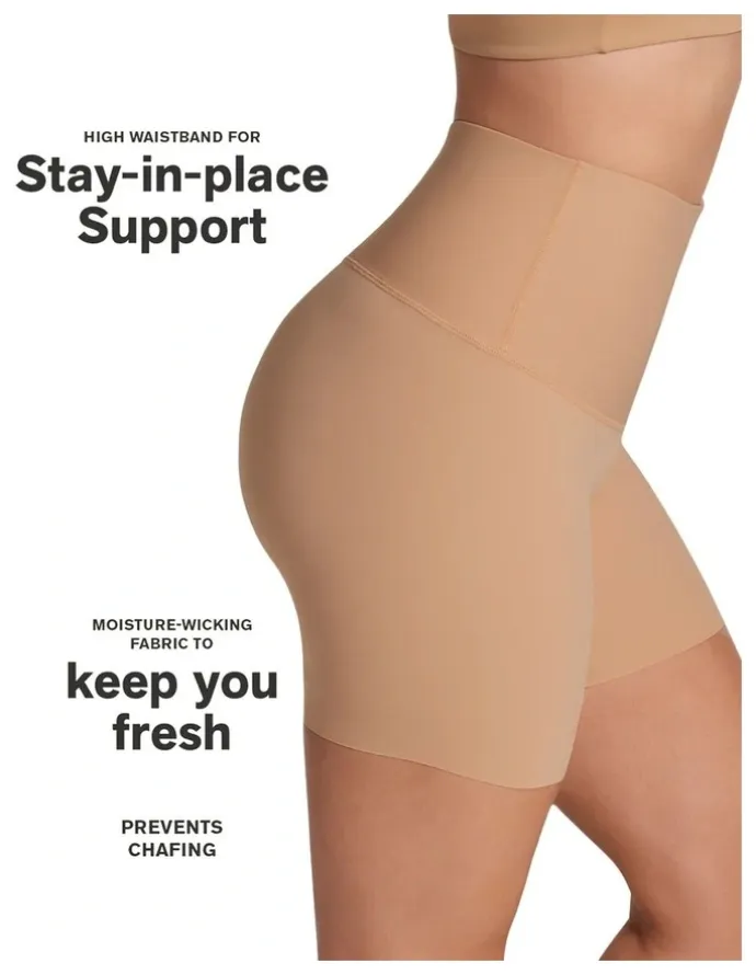 Leonisa Tummy Control And Anti-Chafe Shorts in Beige