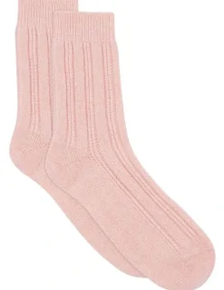 Levante Angelina Cable Crew Sock in Rosette