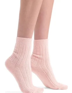 Levante Angelina Cable Crew Sock in Rosette