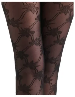 Levante Annalisa Floral Tight in Nero