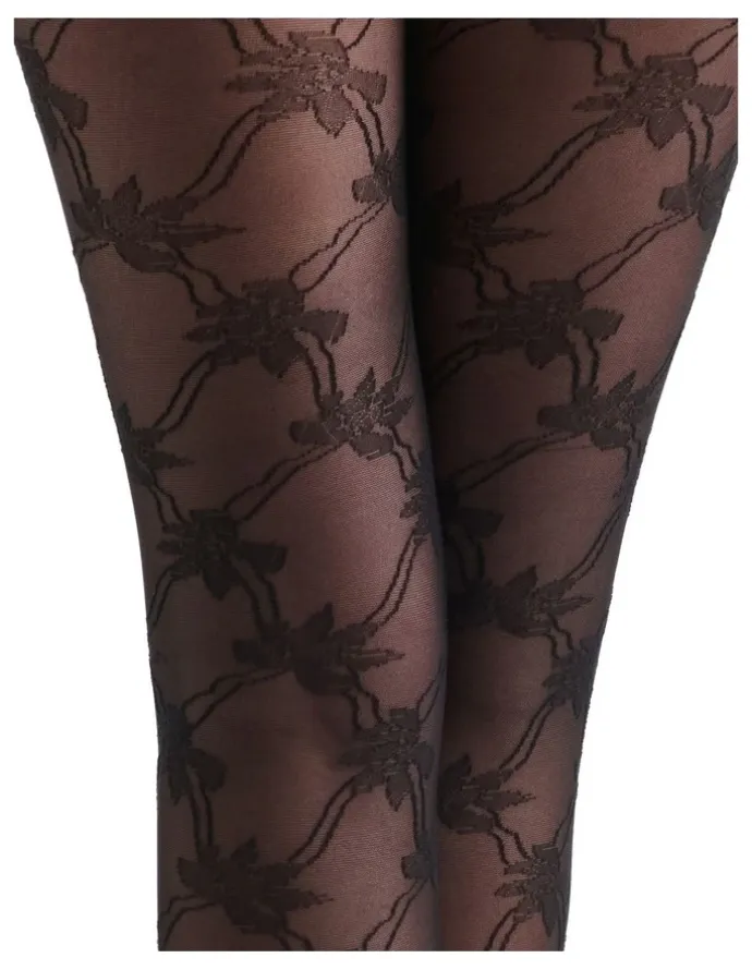 Levante Annalisa Floral Tight in Nero