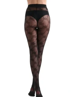 Levante Annalisa Floral Tight in Nero