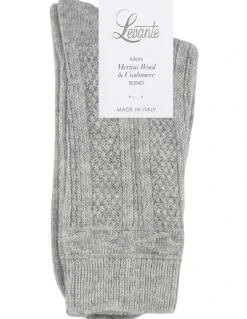 Levante Camella Crew Sock in Grey Marle