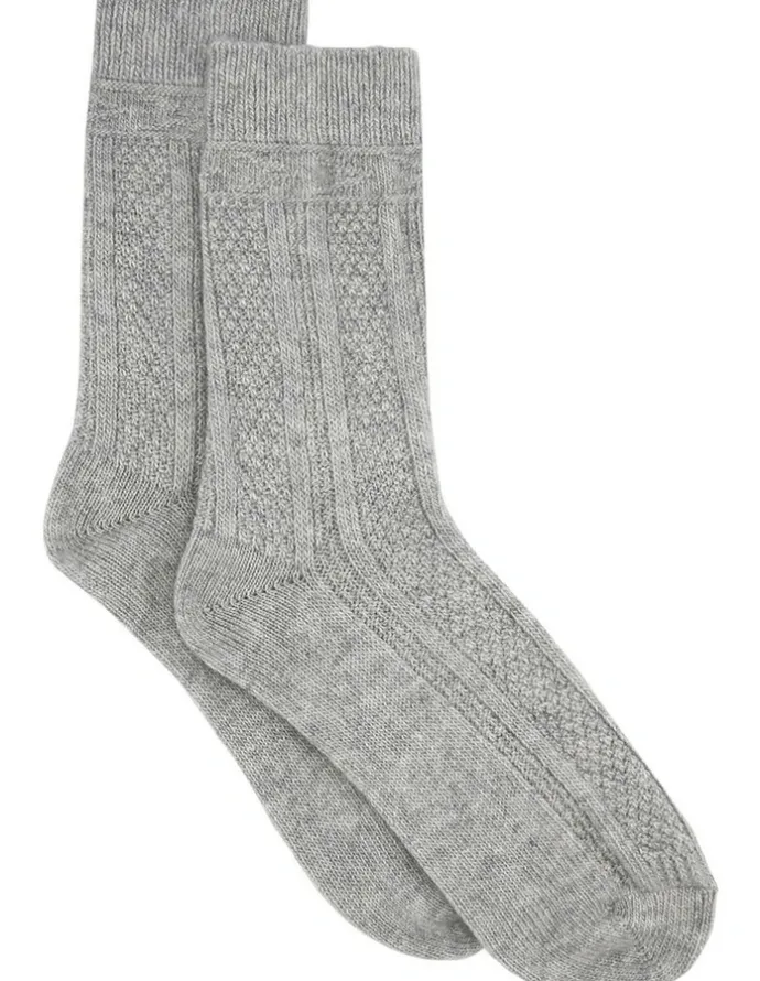 Levante Camella Crew Sock in Grey Marle