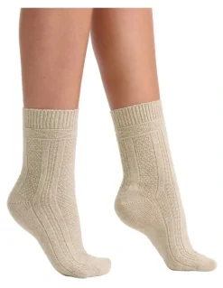 Levante Camella Crew Sock in Oatmeal