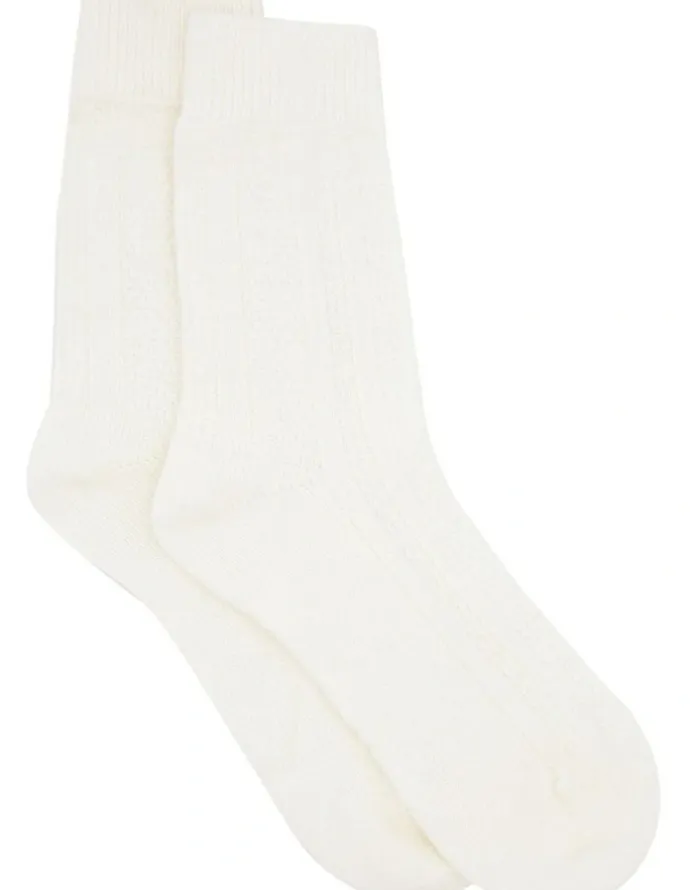 Levante Camella Crew Sock in Cream