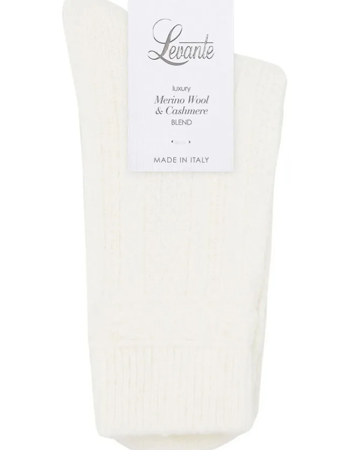 Levante Camella Crew Sock in Cream