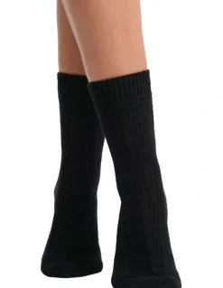 Levante Camella Crew Sock in Nero