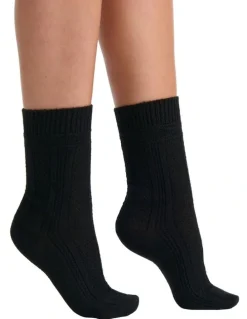 Levante Camella Crew Sock in Nero