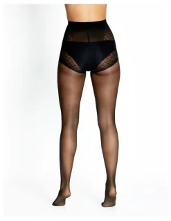 Levante Class Control Brief Pantyhose in Nero