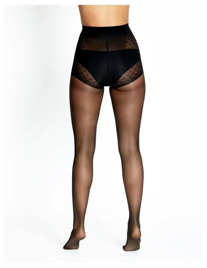 Levante Class Control Brief Pantyhose in Nero