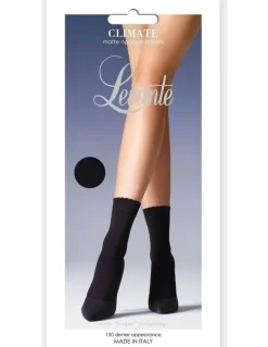 Levante Climate Anklet Socks in Nero
