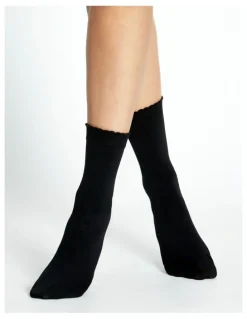 Levante Climate Anklet Socks in Nero