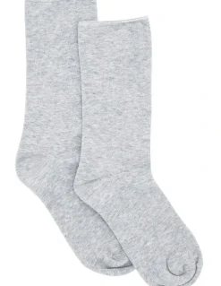 Levante Comfort Top Crew Length Socks in Grey Marle