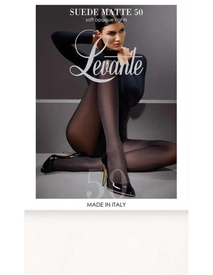 Levante 50D Suede Matte Tight in Snow White