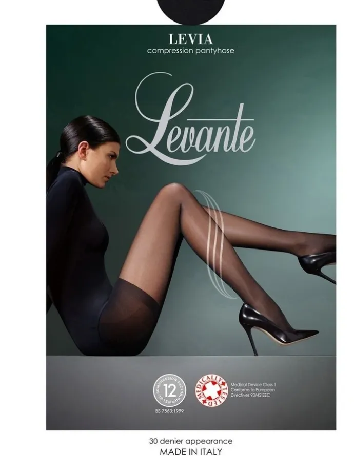 Levante Levia Graduated Compression Pantyhose in Black