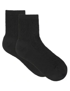 Levante Mia Pointelle Sock in Nero