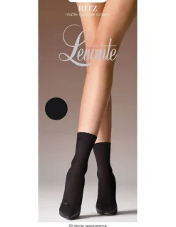Levante Opaque Anklet with Picot Band in Black