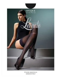 Levante Opaque Stay Ups Stockings in Black