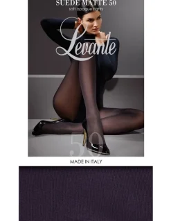 Levante Suede Matte Tights 50D in Raven