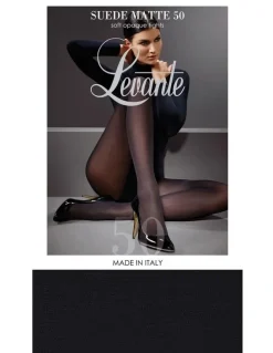 Levante Suede Matte Tights 50D in Nero