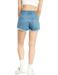 Levi's 501 Original High-Rise Jean Shorts in Athens Mid Blue