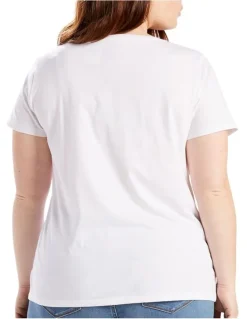 Levi's Curve Perfect Crew Curve Neck Tee in White